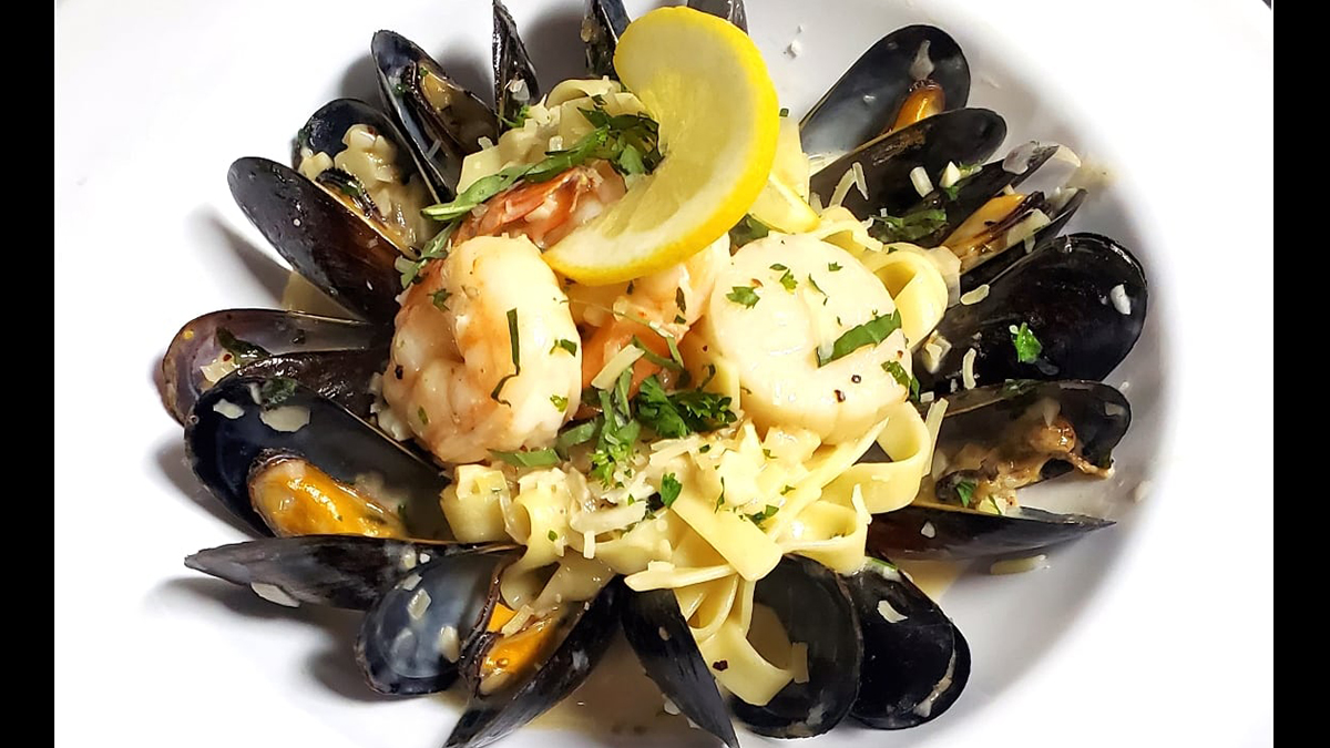 Pasta with mussles